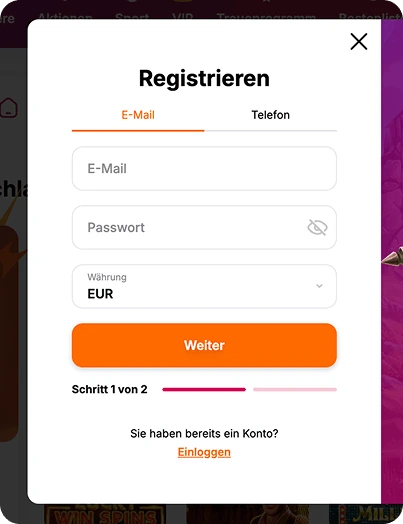 Kontoerstellung