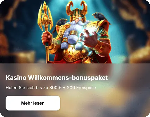 Holen Sie sich bis zu 800 € + 200 Freispiele